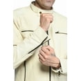 thumbnail image 2 of Men's Ivory Leather Jacket, 2 of 7