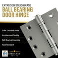 thumbnail image 5 of Embassy 4.5” x 4.5” Door Hinge Heavy Duty Hinges with Satin Nickel Finish & Steeple Finials, 5 of 7