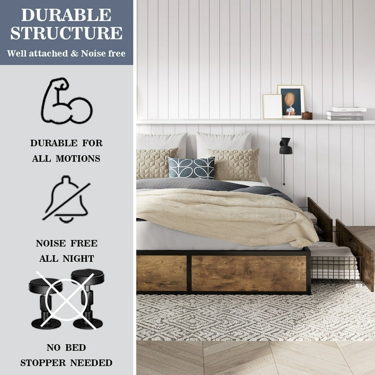 Bed frame cheap casters walmart