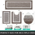 thumbnail image 3 of Ileading Bathroom Rugs Sets 4 Piece with Lid Cover Absorbent Microfiber Bathroom Shower Mat Set, Coffee, 3 of 11