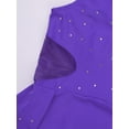 thumbnail image 6 of iEFiEL Girls Cutout Back Ballet Dance Leotard Sparkly Rhinestone Dancewear Purple 10, 6 of 7