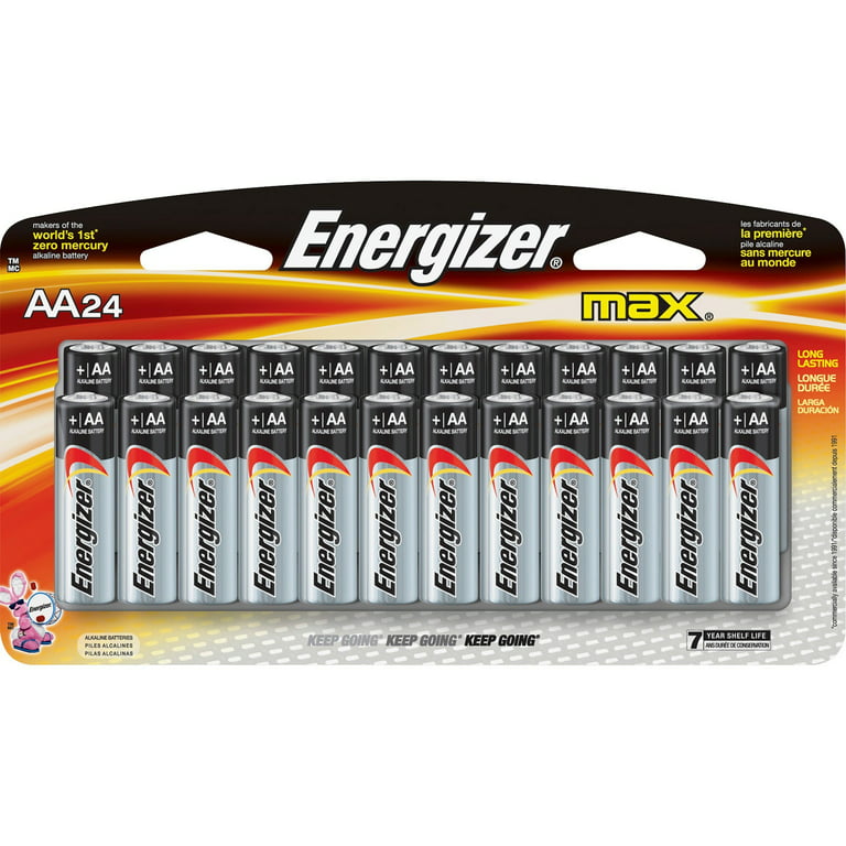 Energizer MAX Alkaline Batteries, AA, -EVEE91SBP24H Batteries/Pack 24