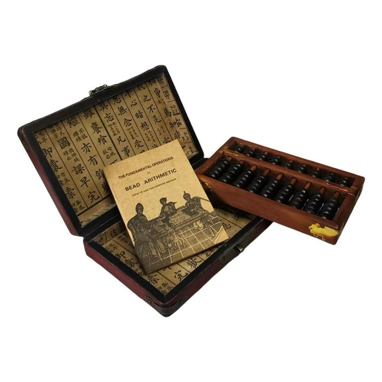 Professional 9 Column Math Abacus with Box,Calculator