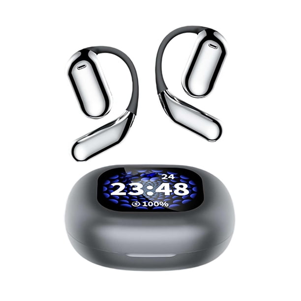 Touch Screen Earbuds,Over The Ear Earbuds,Intelligent Touch Screen Open Bluetooth Earphones,Q16Pro Wireless Open Ear Earbuds Bluetooth 5.4,Touch Screen Display,Noise Reduction for Workout (Black)