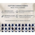 thumbnail image 5 of Soimoi 100% Cotton Canvas Fabric - Ikat Print, Blue | 56" Wide | Sold by The Yard | Medium Weight Upholstery Fabric for Home Dcor, Bags & DIY Projects, 5 of 7