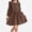 Brown, variant on Teylalorva Girl's Dresses (3-8), Crew Neck Long Sleeve Casual Dresses Soft Comfort Daily Outfit Indoor Outdoor Wearing Brown Size 110