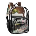 thumbnail image 2 of PVC Transparent Backpacks Clear Backpack for Travel and Outings Green-clad Snowman, 2 of 7