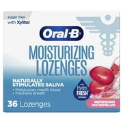 Oral-B Dry Mouth Lozenges, Refreshing Watermelon 36 Ct