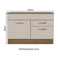 thumbnail image 2 of Madesa Gabinete de Fregadero Cocina 1 Puerta y 2 Cajones (Con Encimera) Agata Rustic/Crema, 2 of 9