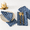Indigo Blue-18" x 18" (Set of 4), variant on Ton Cloth Napkreusable Fall Dinnerhine Washable Fabric For Events Gift Home Decor - Indigo Blue (pack Of 4) 18x18 Inches