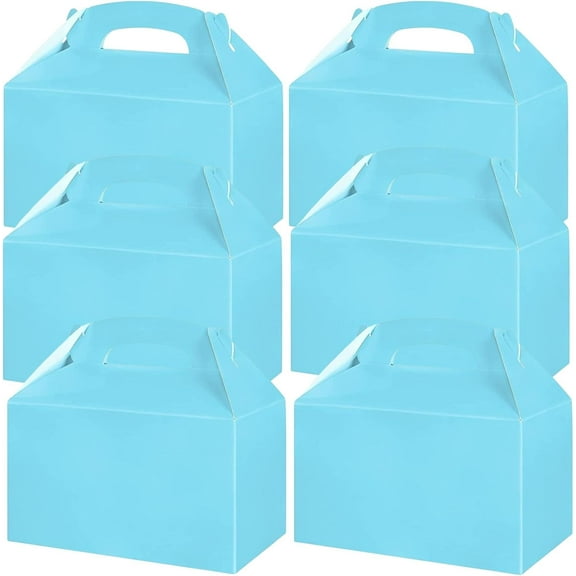 24 Pack Kraft Party Favor Treat Boxes Thickened Paper Gift Box Candy Snack Goodie Bag Gift Wrapping Box DIY Blank Box for Birthdays Wedding Holiday Baby Shower Graduations