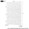 thumbnail image 2 of Lirago Summer Decorative Screen White 76"H x 47.2"L x 15.13"W, 2 of 6