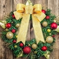 thumbnail image 4 of 10 lazos de cinta con purpurina para árbol de Navidad, adornos colgantes para árbol de Navidad para decoraciones navideñas (dorado), 4 of 4