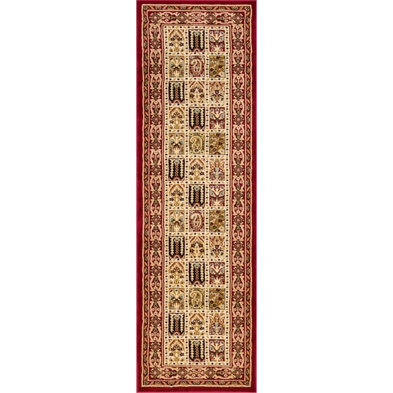 Sultan Panel Multi Color Red Oriental Area Rug Persian Formal Sultan Panel Multi Color Red Oriental Area Rug Persian Formal Traditional 3 X 12 Runner Easy Clean Stain Fade Resistant Shed Free Classic