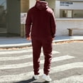 thumbnail image 5 of Fgnfyis Men and Women Sports Suit Autumn and Winter Leisure Solid Color Hooded Sweater Pants with Tassels Sports Suit Men Sets 2 Piece Outfits XL, 5 of 8