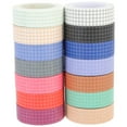 thumbnail image 1 of Miangastore 14Rolls Basic Washi Tapes Mixed Style DIY Adhesive Decoration for Notebook Diary Album 1000X0.6in, 1 of 9