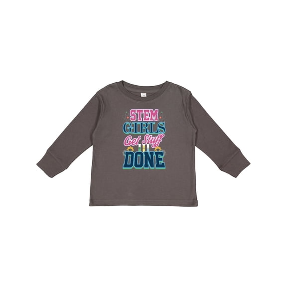 Inktastic STEM Science Technology Engineering Math Girl Girls Long Sleeve Toddler T-Shirt