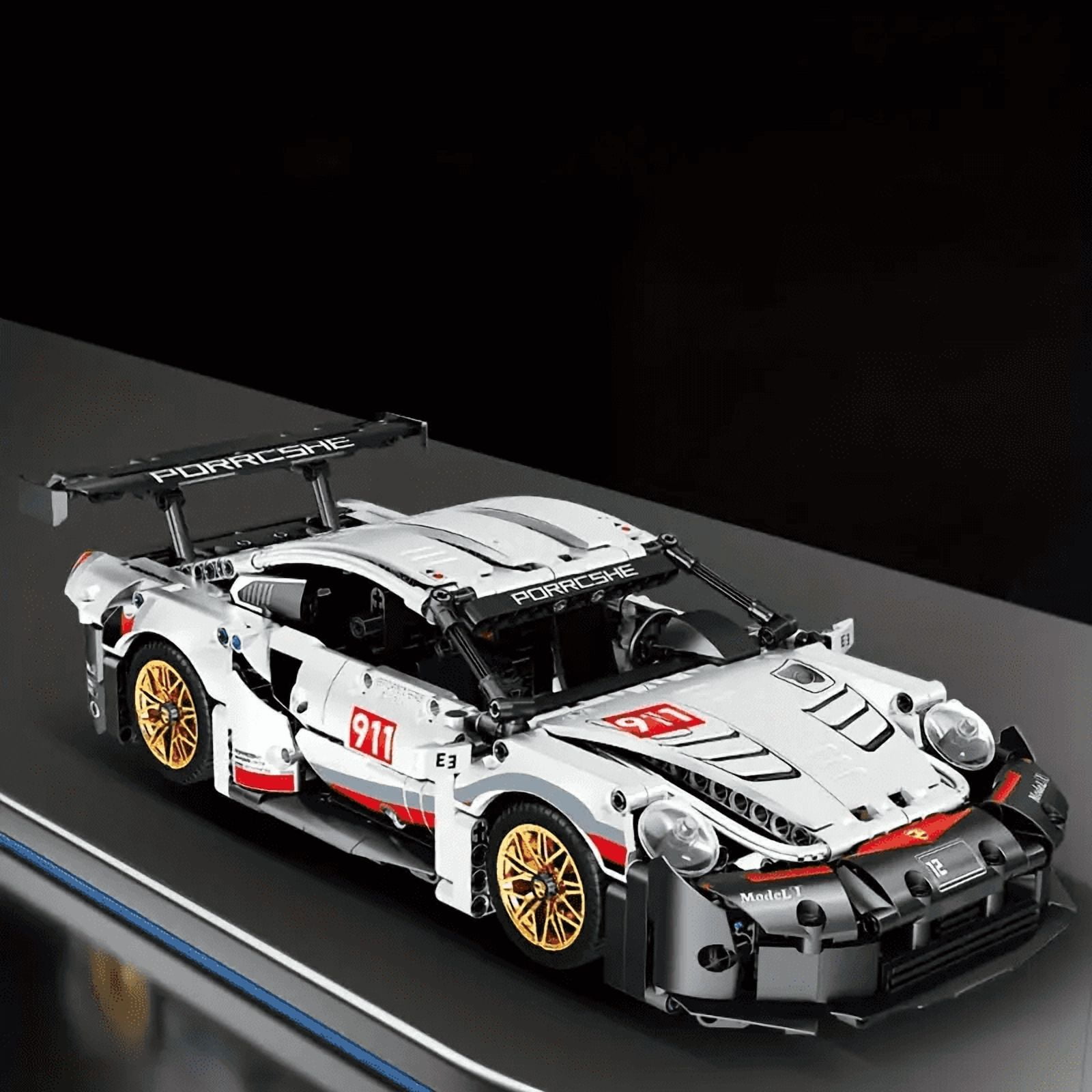 1205-Piece White Supercar Model Kit - Easy to Assemble, Ideal Birthday Gift for Car Enthusiasts