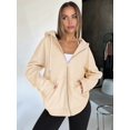 thumbnail image 4 of Womens Zip Up Hoodies Oversized Sweatshirts Fall School Fashion Outfits Casual Jackets Winter Clothes  XXL, 4 of 7
