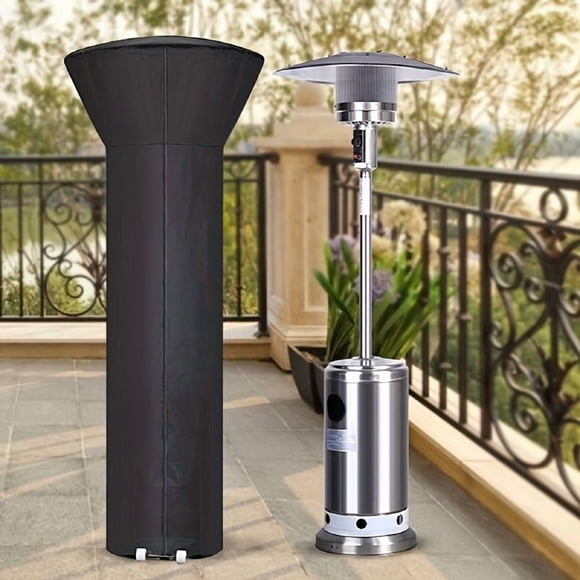 HLONK 1pc Heavy-Duty Polyester Patio Heater Cover with Adjustable Drawstring Closure Windproof & Outdoor Protection for Standing Heaters - All-Season Use Fit for Most Patio Heaters (Eas