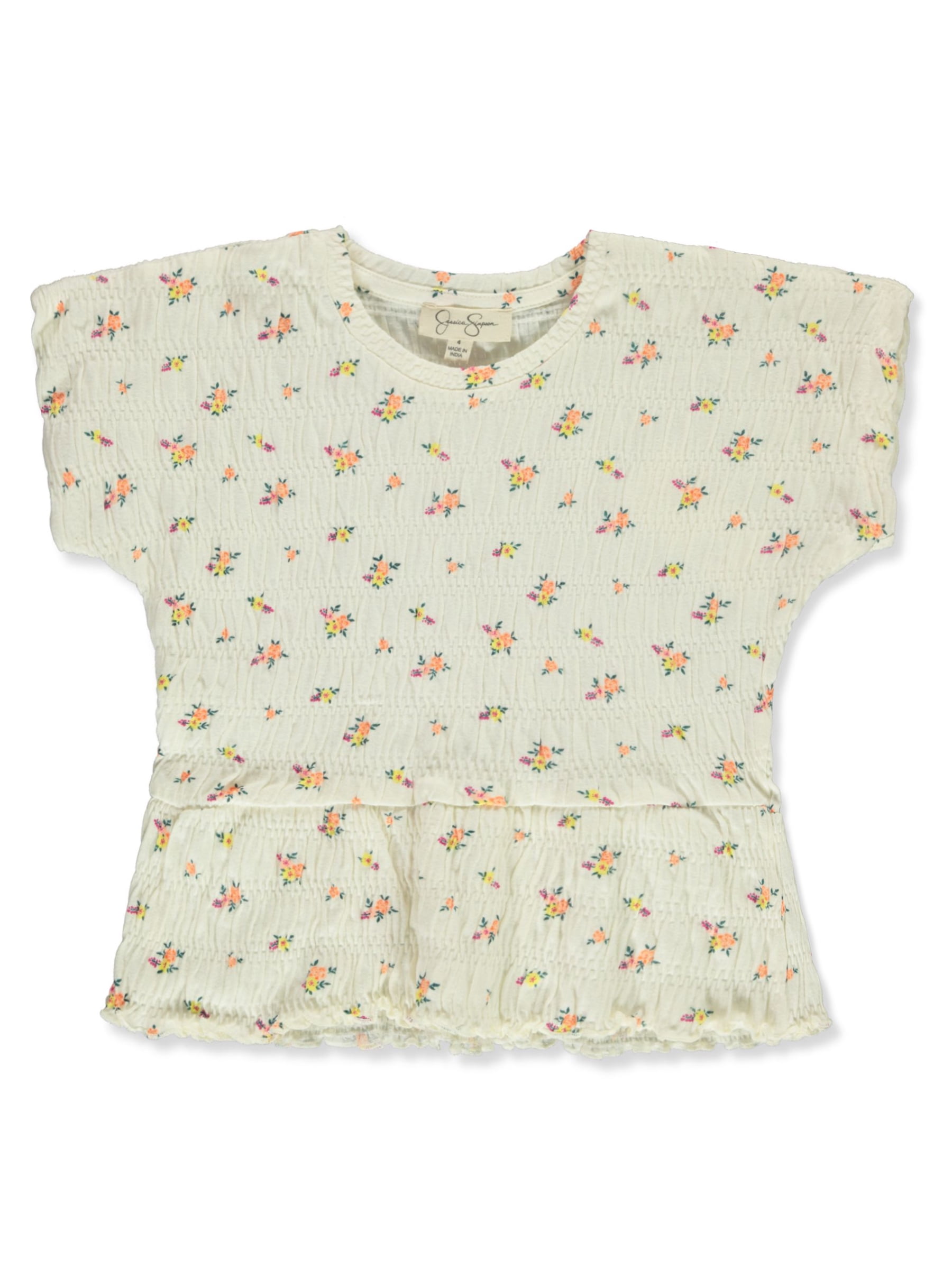 Jessica Simpson Girls' Crinkle Knit Short Set, Sizes 4-6x