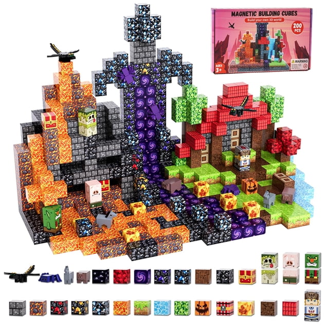 Fitrobust Bloques Magnéticos STEM para Niños, Juego de 200 Piezas