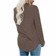 thumbnail image 6 of Patlollav Womens Fashion Winter Solid Round-Neck Pullover Long Sleeve Tops, 6 of 6