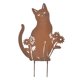 thumbnail image 1 of Estaca decorativa para jardín, decoración de jardín de gatos de Metal, decoración artística de pared de Metal, decoración de patio de gatos, amantes, 1 of 8