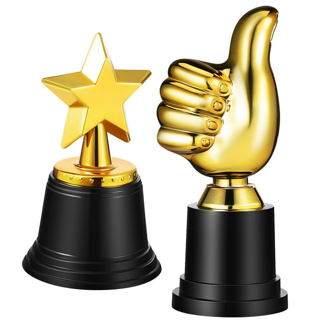 Shisuyan Award Recognition Trophy Props Assorted Color 2Pcs 5.1X1.9X1.2In