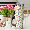 thumbnail image 2 of Easter Tumbler with Handle and Straw Lid 40 oz,Cute Easter Spring Gift for Women Men Peeps Bunny Chick Rabbit Vacuum Insulated Leak Proof Stainless Steel Coffee Cup Mug, 2 of 6