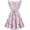 Colorful Floral, variant on Arshiner Girls Spring Summer Dresses Flutter Sleeve A-line with Belted Pockets Casual Party Dress