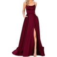 thumbnail image 1 of Vestido de dama de honor de color sólido, vestido largo, adelgazante, sin hombros, vestido de noche de dama de honor de moda para novia, 1 of 5
