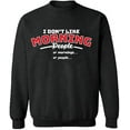 thumbnail image 2 of OXI Crewneck Sweatshirt - I Don’t Like Morning People, Basic Casual Sweatshirts for Men's and Women Fleece Sweatshirt Long Sleeve - Dark Heather X-Large, 2 of 2