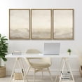 thumbnail image 4 of IDEA4WALL Framed Canvas Print Wall Art Set of 3 Pastel Abstract Beige & Grey Minimalist Pattern Nature Wilderness Modern Art Decorative Neutral Artwork for Home Decor - Natural 24"x36"x3, 4 of 5