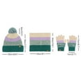 thumbnail image 5 of MIASHUI Children's Pom Pom Knit Hat Color Block Wool Blend Hat, Scarf, and Gloves Three-Piece Set Warm Neck Scarf Set Pink, 5 of 8