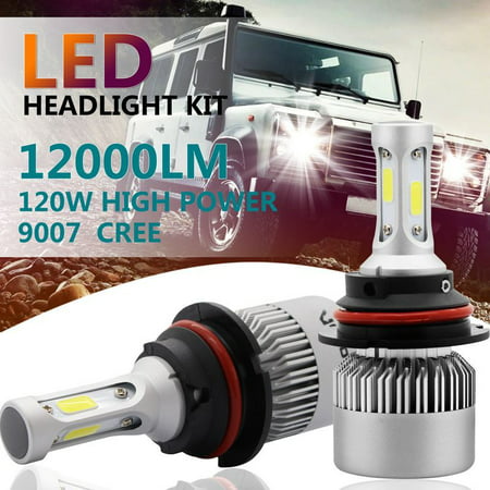 2x H13 72W 16000LM 6500K Car COB LED Headlight Kit Light Bulbs Night Lighting Car Driving Fog Light