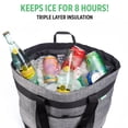 thumbnail image 2 of Creative Green Life 30 Can Soft-Sided Insulated Cooler Bag, Charcoal, 2 of 5
