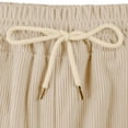 thumbnail image 5 of WTOBBY Men's Corduroy Cargo Bermuda Shorts with Elastic Drawstring Waist, Outdoor Athletic Loose Fit for Summer Sports Activities ,Beige 2XL, 5 of 5