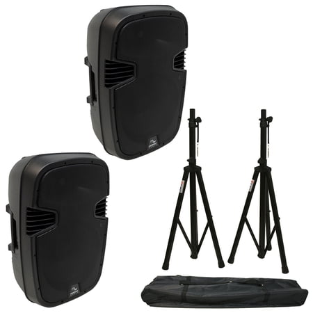 (2) Harmony Audio HA-L15BA Pro DJ Bluetooth 15  1200W Powered PA Speaker Stands price history on PriceWatchPro