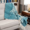 thumbnail image 2 of Teal Blue Woven 100% Poly Pet Throw Blanket, 2 of 4