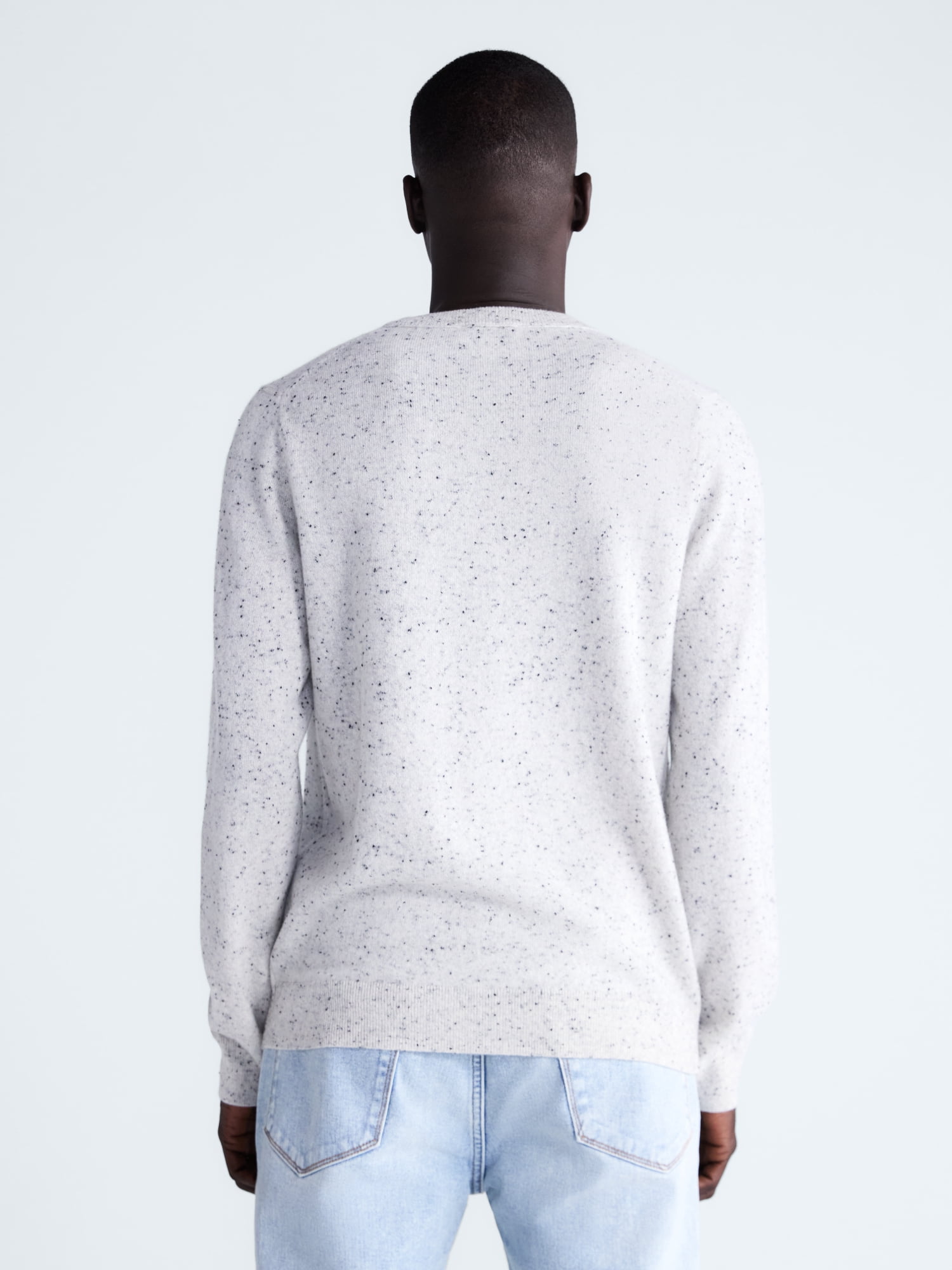Free Assembly Men’s Cashmere Crewneck Sweater with Long Sleeves, Midweight, Sizes XS-2XL