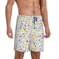 thumbnail image 2 of Kdxio Education And Science Print Mens Sleep Shorts Bottoms Soft Comfy Pajama Wear Pants with Drawstring Pockets, 2 of 5