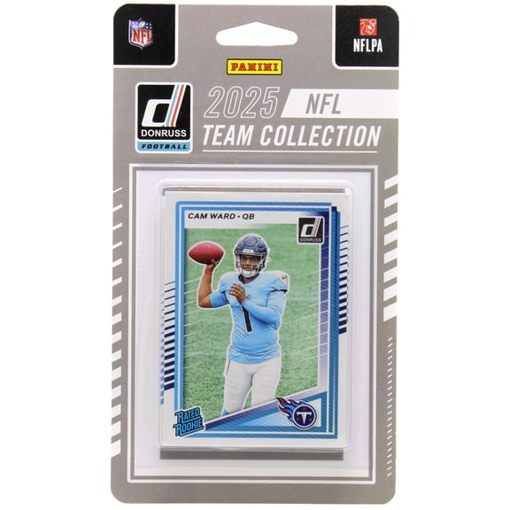 2025 Donruss Factory Sealed Team Set Tennessee Titans - 350 Cam Ward RC