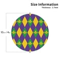 thumbnail image 3 of Disketp Mardi Gras Funny Coasters,4 Pcs Leather Coasters With Holder, Perfect Housewarming Hostess Gifts,Protect Furniture From Water Marks Scratch And Damage, 3 of 9