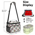 thumbnail image 6 of Lunch Box Pioneer Flower Floral Print Pattern Insulated Lunch Bag for Women Men,Medium Leakproof Lunchbox Cooler Bag Adjustable Strap,10 X 6.7 X 8 Inches, 6 of 6