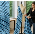 thumbnail image 5 of Soimoi Blue Cotton Voile Fabric Stencil Elk Mount Face Print Fabric by the Yard 56 Inch Wide, 5 of 7