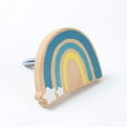 thumbnail image 5 of WonderBee Pale Blue Rainbow Decorative Painted Wall Hook Ideal Decor for Child's Bedroom, Nursery for Girls & Boys Genuine Beech Wood, Easy to Install, Sturdy Metal Screw Included, 5 of 6