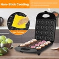 thumbnail image 4 of Mini máquina para hacer donas para niños, máquina para hacer donas con doble calentamiento, apta para 16 donas pequeñas, 1400 W, perfecta para desayunos, bocadillos y postres, 4 of 8