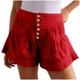 thumbnail image 2 of Njagoc3 Womens High Waist Pleated Shorts, Solid Color, Summer Shopping and Date Wear, Relaxed Fit, 2 of 6