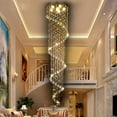 thumbnail image 2 of Modern Spiral K9 Crystal Chandelier, Raindrop Staircase Ceiling Light LED Pendant Lamp Lighting Fixtures for for Living Room Hotel Hallway Foyer Size: D16 XH39, 2 of 7